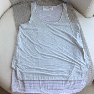 Derek Lam 10C Light Gray Mesh Back Tank Top